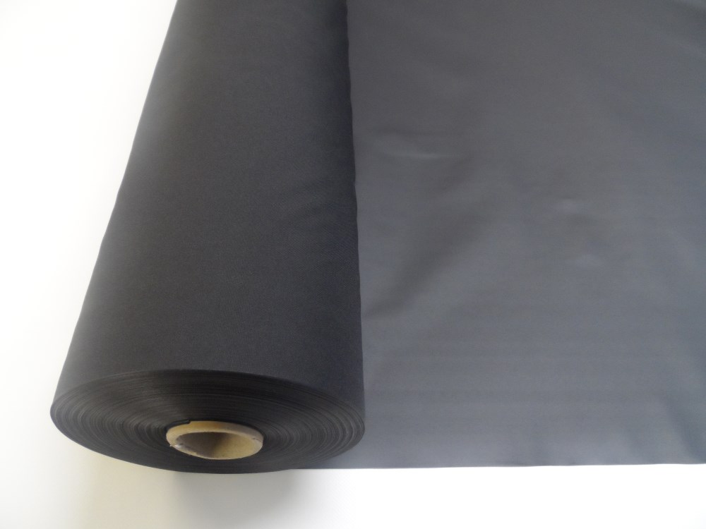 Waterproof 300 Denier PU Breathable Polyester Fabric Black