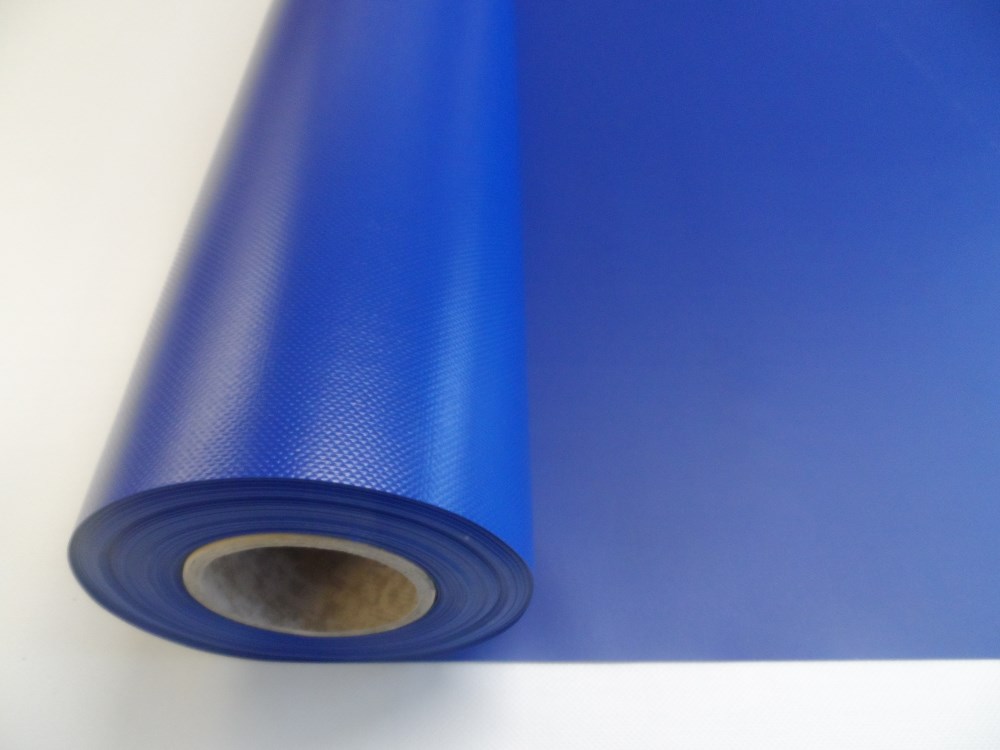 Heavy Duty Waterproof 550 gram PVC Reinforced UV Stabilised Matt Fabric Blue